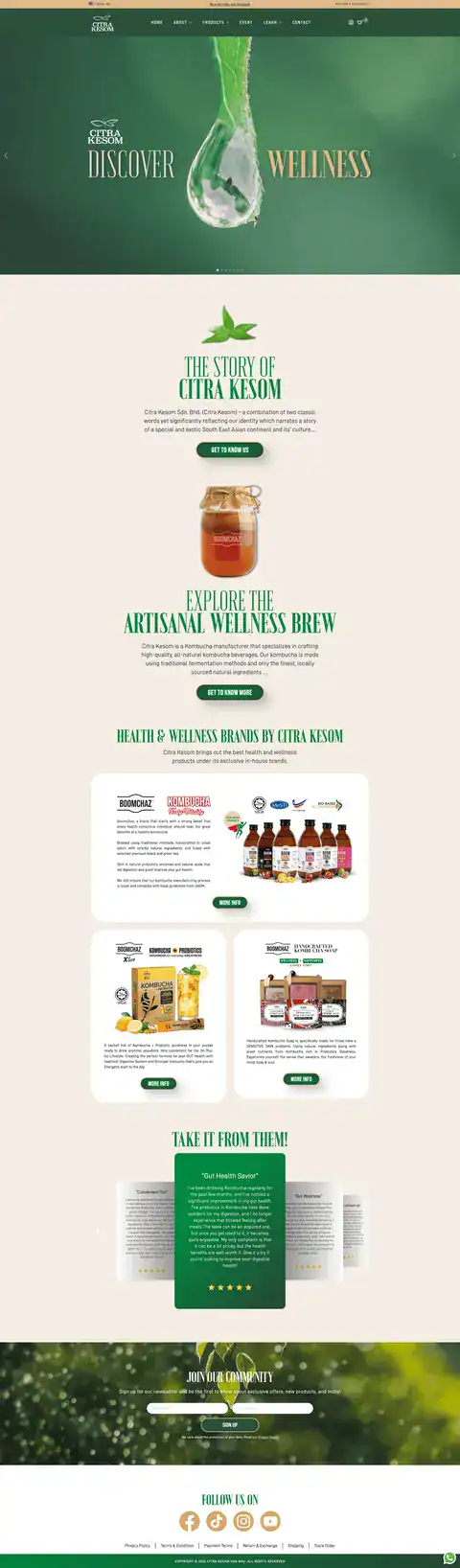 citrakesom.com ecommerce website built by Benamici