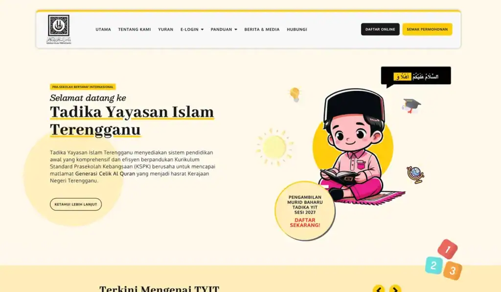 Client website from our IT project portfolio in Malaysia