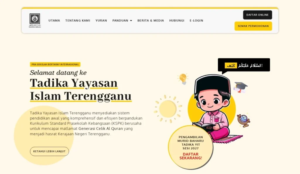Client website from our IT project portfolio in Malaysia